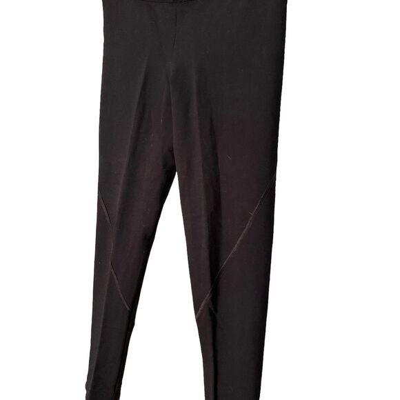Under.Ligne Black Leggings Size 8 Asymmetrical Zippers Classic - Picture 5 of 6